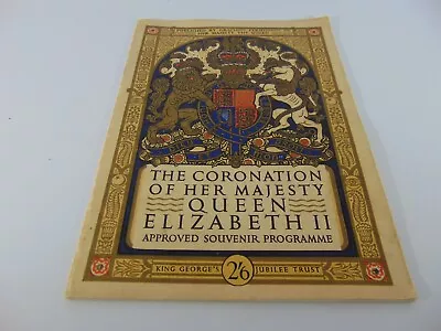 1953 Queen Elizabeth Ii Original Souvenir Coronation Programme • £37.23