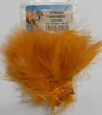 Lot Of 1/8oz   MARABOU    4 Long  Color: GINGER  WOOLY BUGGER Feathers  • $2.91