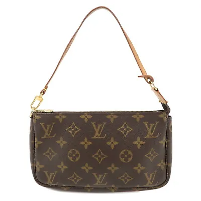 Authentic Louis Vuitton Monogram Pochette Accessoires Pouch M51980 Used F/S • $541.50