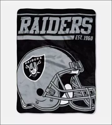 New NFL Las Vegas Raiders Soft Micro Rasche Large Throw Blanket 46  X 60  • $30.62