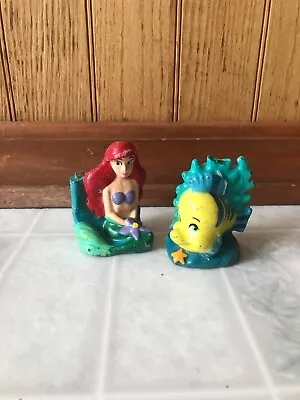 Vtg 2000s Disney Little Mermaid ARIEL Flounder Wax Birthday Candles Cake Topper  • $19.54