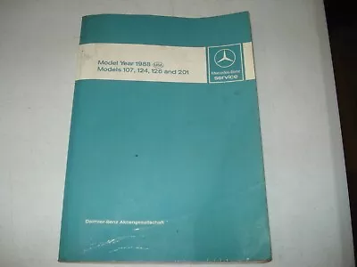 1988 Mercedes Benz Models 107 124 126 201 Service Manual Shop Repair Book • $57.50