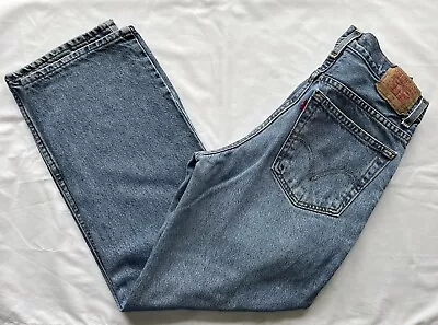 Vintage Women’s Levi’s 550 Jeans Light Wash Blue Denim 10-12 W29 L28 29x28 • £19.95