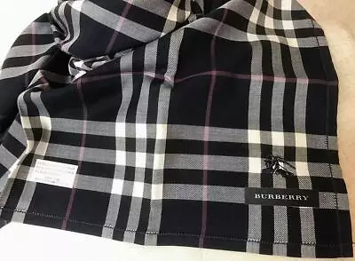 Burberry Horse Mark Embroidery Nova Plaid Mini Scarf Handkerchief Knee Hanging  • $90.13