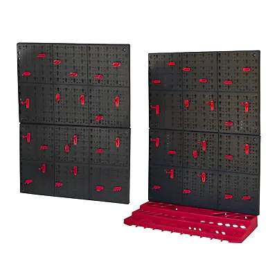 £13.95 • Buy Wall Mounted Tool Storage Peg Board Set Organiser Shelves Rack Garage Kit Holder