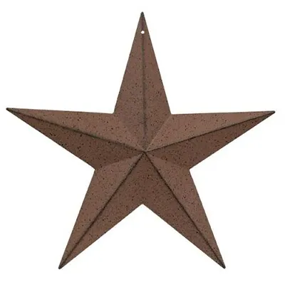 Rust And Black Metal Barn Star 12  Or 18  Outdoor Indoor Farmhouse  Primitive • $18.95