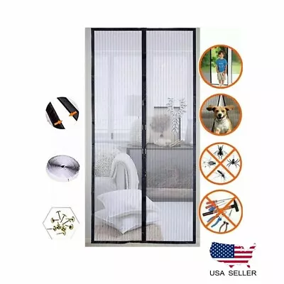 Magnetic Screen Door Net Anti Mosquito Mesh Hands-Free Bug Curtain Patio USA  • $8.99