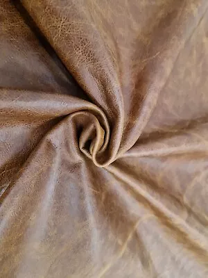 Yarwood Mustang Rust Quality Italian Upholstery Leather. Brown 4.7m² • £90