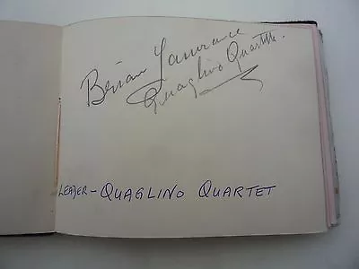 Brian Lawrence Autograph - Leader Quaglino Quartet - Genuine From Personal Album • $2.91