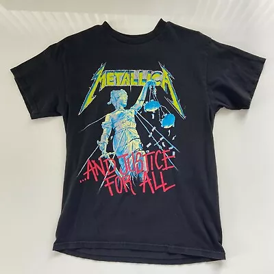 2016 Metallica ...And Justice For All Shirt Adult Medium Music Band Logo Mens • $30