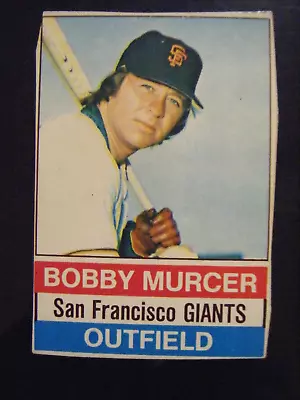 BOBBY MURCER 1976 Hostess GIANTS Baseball Card YANKEES CUBS OKLAHOMA SOONERS 123 • $2.35