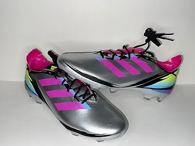 Adidas Le Metallic Silver Messi Gamemode Fg Soccer Football Cleats Size 11.5 • $55