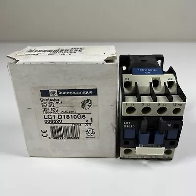Telemecanique LC1D1810G6 Magnetic Contactor 120V 60Hz Coil NEW LC1 D1810 • $74.95