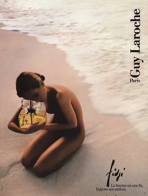 1984 Guy Laroche: Fidgi La Femme Est Une Ile French Vintage Print Ad • £9.17