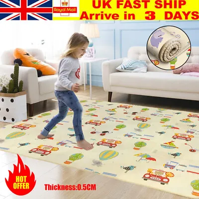 £17.59 • Buy Play Mat 2 Side Baby Kids Crawling Soft Blanket Folding Waterproof Floor Carpet
