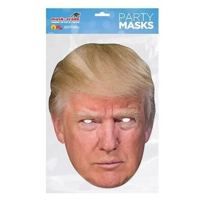 DONALD TRUMP Card Masks Mask-arade Fancy Dress Up Stag Night Party • £3.49