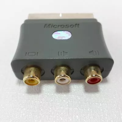 XBOX 360 Scart Adaptor OFFICIAL Microsoft Rgb Av Connector Block Plug -  • £2.87