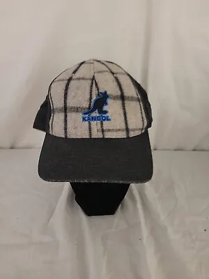 Kangol Hat Flexfit Brown Plaid Khaki Striped Cap Size L/XL Kangaroo • $8.99