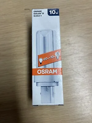 Osram Dulux D 10w / 840 Energy Saving 2-PIN PLC Lamp - Cool White - G24d-1 • $6.30