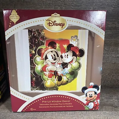 Disney Mickey & Minnie Gift Present 15  Lighted Window Decor Christmas Decor • $36