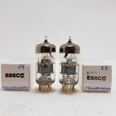 £285.94 • Buy E88CC 6922 CCa Telefunken Ulm,grey Shield,diamond Bottom,matched Pair 100%+ Test