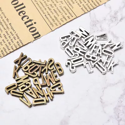 26Pcs Vintage Letters Alphabet Spacer Charms Beads DIY Bracelet Jewelry Makin XK • £5.34