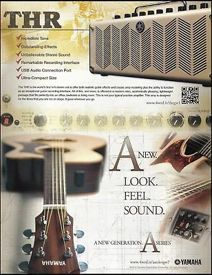 Yamaha A Series Acoustic Guitar & The THR Amp 2012 Advertisement 8 X 11 Ad Print • £3.86