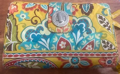 Vera Bradley Provencal Turn Lock Yellow Wallet  • $9