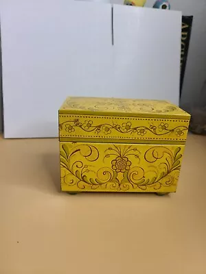 Vintage Metal Recipe Card Holder Index Note Box Kitchen Avon • $8