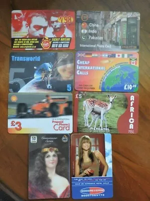8 Assorted Phonecards  (remote) No Value Collectors Item Lot 11 • £2.99