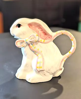 Vintage PITCHER EASTER SPRING BUNNY Ceramic Rabbit With White Mouth Spout • $19.99