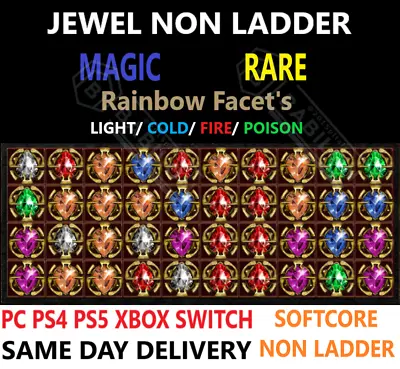 Jewels Non Ladder✅ Pc Ps4 Ps5 Xbox Switch ✅  Diablo 2 Resurrected Items D2r • $3