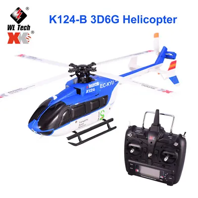 Wltoys XK EC145 K124 6CH 3D 6G Brushless Motor RC Helicopter With FUTABA S-FHSS • $162.75