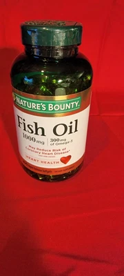 $15.99 • Buy Nature's Bounty Fish Oil 1000mg, 300mg Omega-3, 250 Softgels Exp 3/23