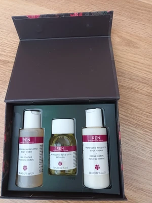 £14.99 • Buy REN Moroccan Rose Otto Body Wash, Bath Oil, Body Cream Boxed Set