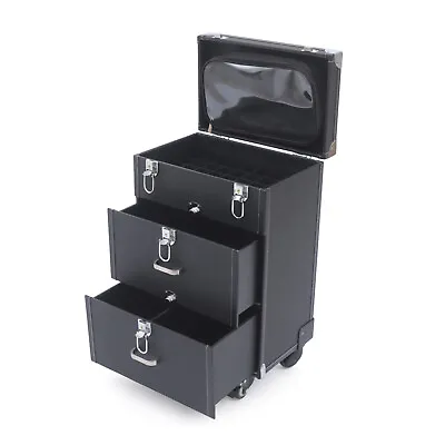 3-Tier Rolling Makeup Train Case Nail Polish Storage Box Organizer Cosmetics BOX • $71.25