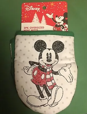 Two Disney Oven Mitts Mickey Mouse Kitchen Oversized Mini  SET OF 2 NEW • $12.74