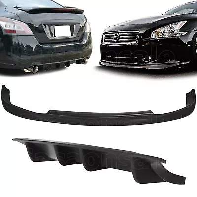 [SASA] 2x Combo Fit For 09-15 Nissan Maxima PU GTS Front + STL Rear Bumper Lip • $204.99