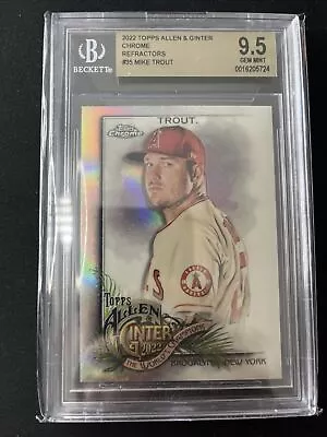 2022 Topps Allen & Ginter Chrome Refractor Mike Trout #35 BGS 9.5 • $0.99