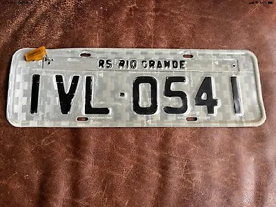 Brazil 🇧🇷 Brazilian License Plate. Vintage Rio Grande South America IVL 0541 • $31.75