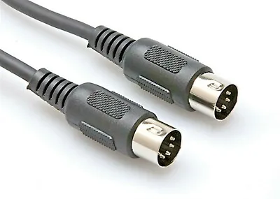 Midi Cable 1m  Metre 4 Core 5 Pin Din Plug To Plug Audio Lead 100cm • £2.89