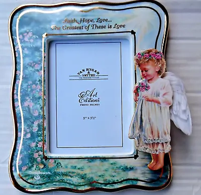 VAN HYGAN & SMYTHE Porcelain Photo Frame Faith Hope Love #75566 Stock Photo MF • $30