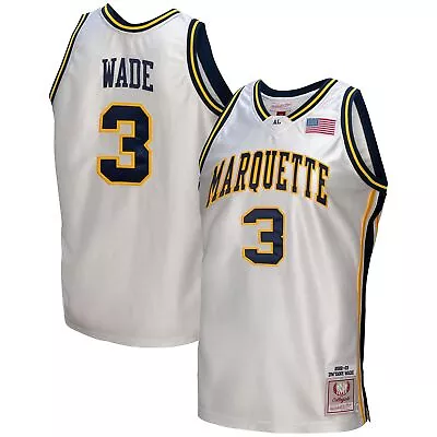 Men's Mitchell & Ness Dwyane Wade White Marquette Golden Eagles College Vault • $299.99