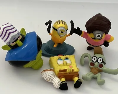 5 Figures SpongeBob Square Pants Squidward Minions. Power Puff Girls Villan • $11.25