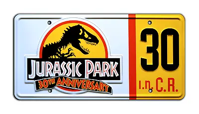 Jurassic Park | 30th Anniversary | Metal Stamped Vanity License Plate • $28.66