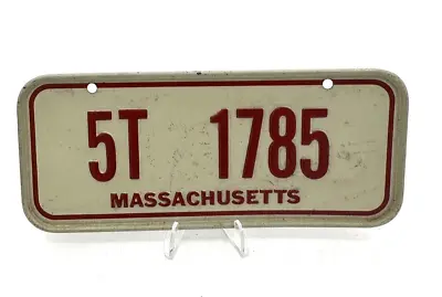 Vtg 1970s Massachusetts Mini Bicycle Bike License Plate 5T 1785 • $7.50