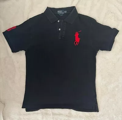 Polo Ralph Lauren Men's Black Short Sleeve Polo Shirt Size 'XL' • £7.89