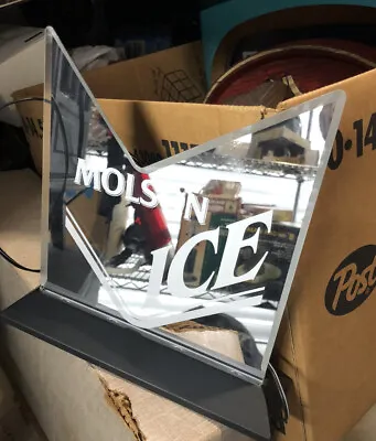 VINTAGE Molson Ice Mirrored Lighted Sign • $16.59