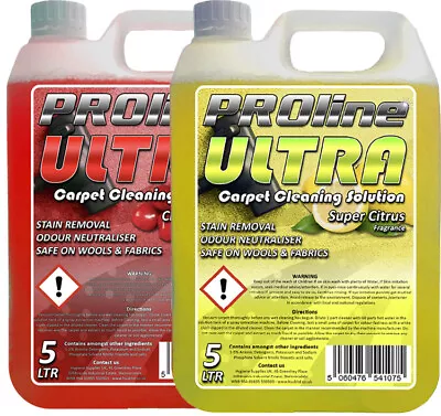 £20.95 • Buy Carpet Shampoo Cleaner Solution 10L Cherry & Citrus Combo By PROline
