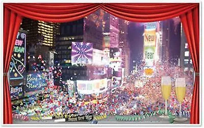 £12.62 • Buy TIMES SQUARE HAPPY NEW YEAR Scene Setter Party Wall Decor Kit 5' NEW YORK Ball